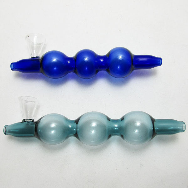 Pipe Glass Coloured 3 Bubble