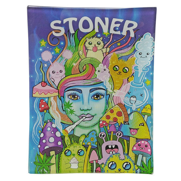 Rolling Tray Glass 160x120mm Psychedelic Stoner