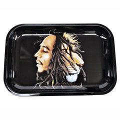 Rolling Tray Metal 290x190mm Bob Marley Lion