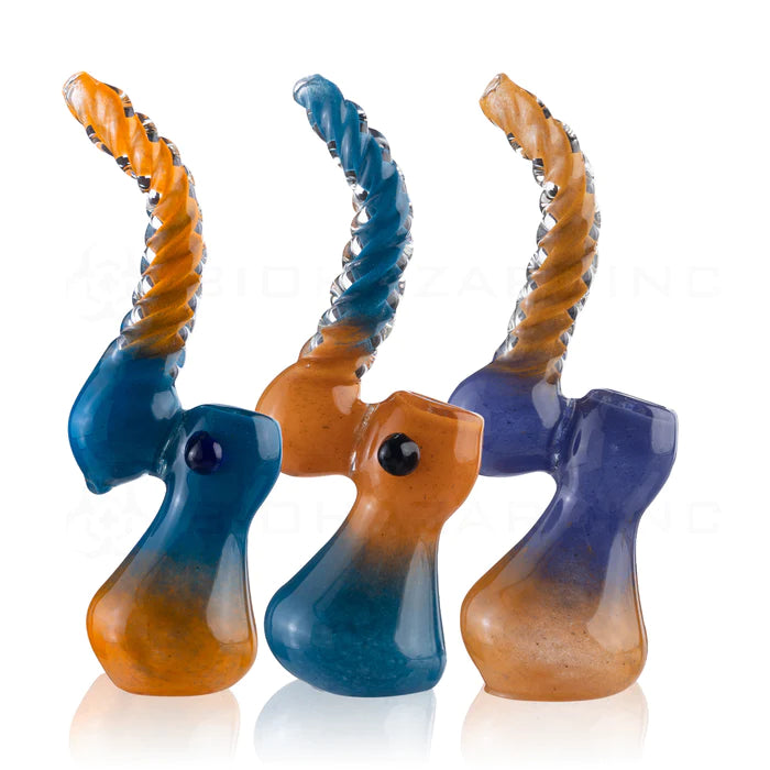 Twisted Inside Out Frit Bubbler 6" - Assorted Colors