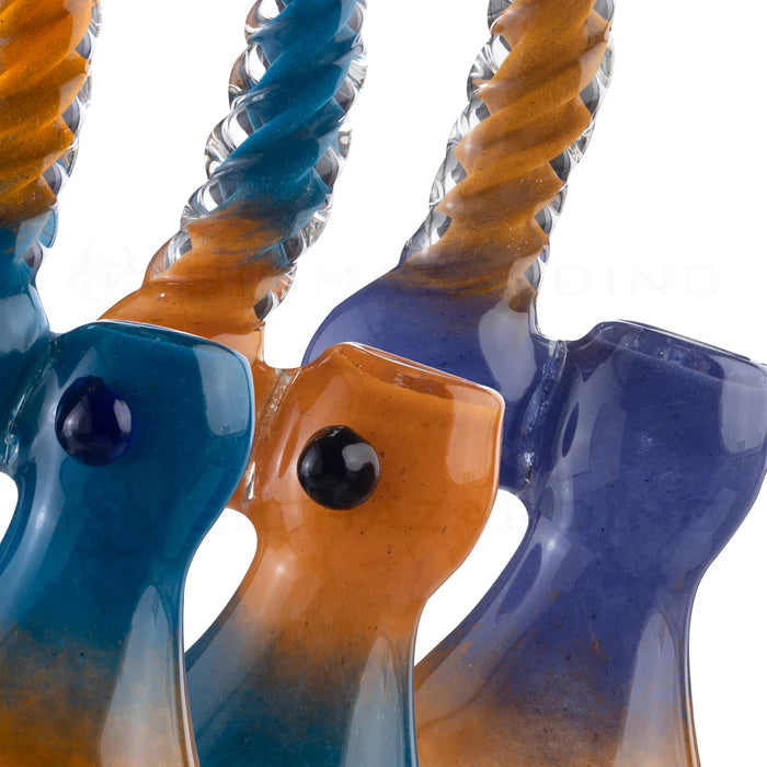 Twisted Inside Out Frit Bubbler 6" - Assorted Colors