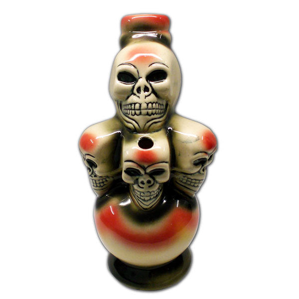 Ornament Ceramic Skull Tower 240mm