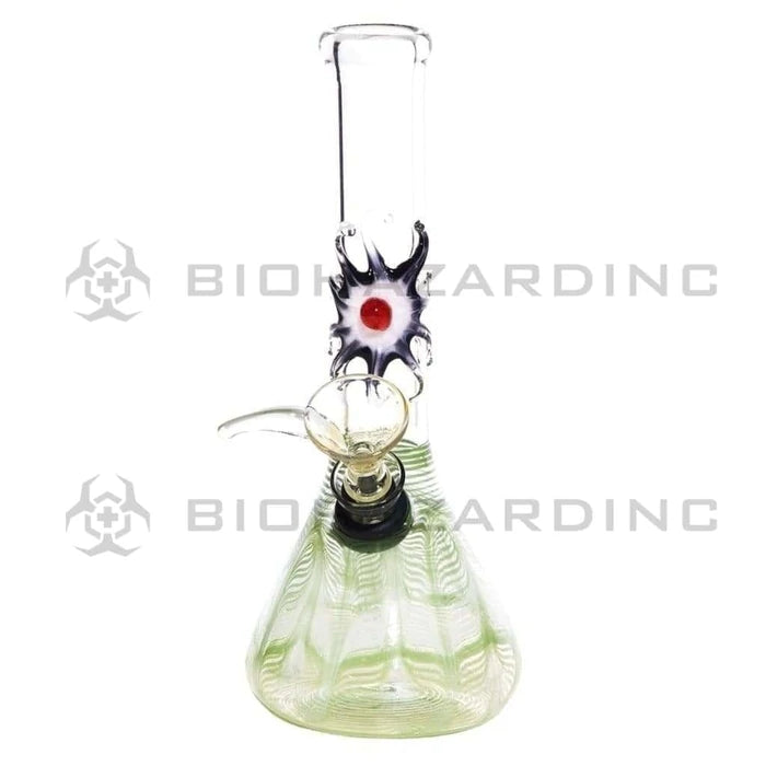 Sunburst Eye Beaker Water Pipe 7" Green