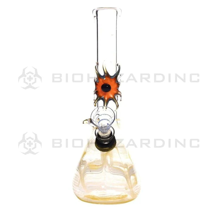 Sunburst Eye Beaker Water Pipe  7"  Yellow