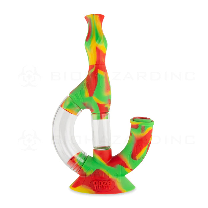 OOZE® ECHO Hybrid 4-in-1 Silicone Water Pipe - Rasta