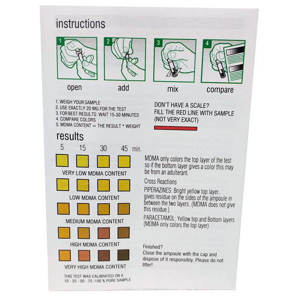 Self Test EZ Test MDMA Purity Single