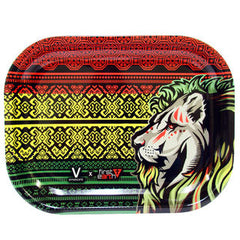 Rolling Tray Metal Rasta Lion