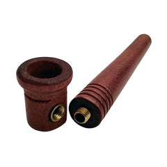 Pipe Wooden 2pce Brown 95mm